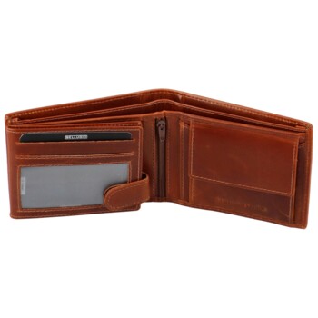Pánska kožená peňaženka koňaková - Bellugio Afrim
