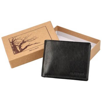 Pánska kožená peňaženka čierna - Bellugio Antoni