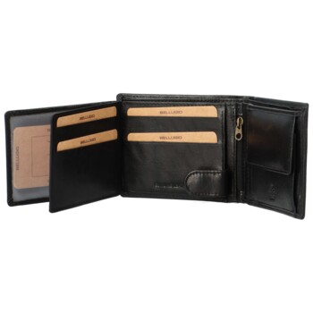 Pánska kožená peňaženka čierna - Bellugio Antoni