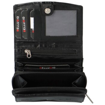 Dámska kožená peňaženka čierna - Bellugio Odetta