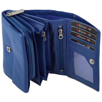 Dámska kožená peňaženka modrá - Bellugio Chiarana