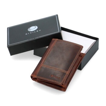 Pánska kožená peňaženka hnedá - Diviley Arter