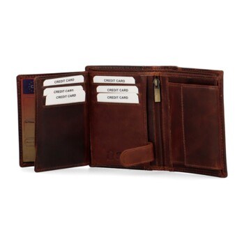 Pánska kožená peňaženka hnedá - Diviley Arter