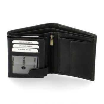 Pánska kožená peňaženka čierna - Diviley Arter