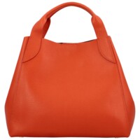 Dámska kožená kabelka do ruky oranžová - Delami Keriska