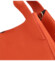 Dámska kožená kabelka do ruky oranžová - Delami Keriska