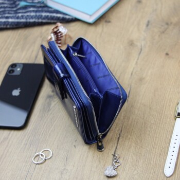 Dámska kožená peňaženka modrá - Gregorio Clodien