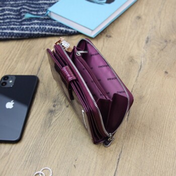 Dámska kožená peňaženka fialová - Gregorio Clodien