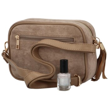 Dámska crossbody kabelka tmavo béžová - MaxFly Qeuline