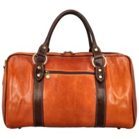 Cestovná kožená taška koňakovo/hnedá - Delami Vera Pelle Petrit