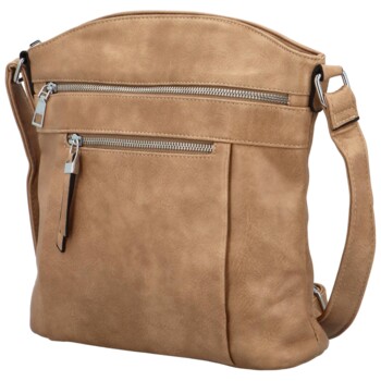 Dámska crossbody kabelka tmavo béžová - Romina & Co Bags Jawes