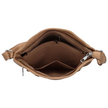 Dámska crossbody kabelka tmavo béžová - Romina & Co Bags Jawes