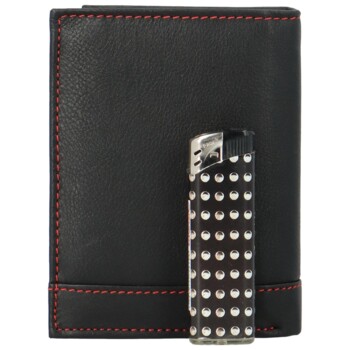 Pánska kožená peňaženka čierno/červená - Bellugio Eddie