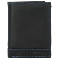 Pánska kožená peňaženka čierno/modrá - Bellugio Eddie