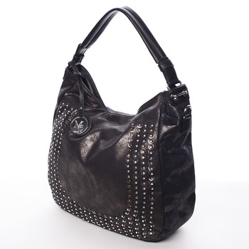 Luxusná čierna kabelka cez rameno s odleskom - MARIA C Melissa