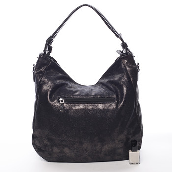 Luxusná čierna kabelka cez rameno s odleskom - MARIA C Melissa