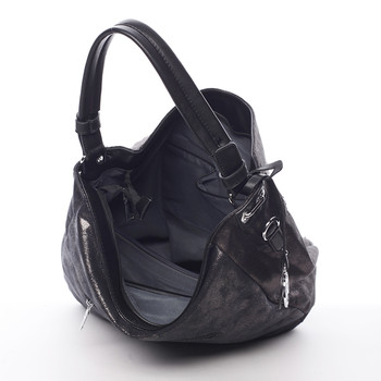 Luxusná čierna kabelka cez rameno s odleskom - MARIA C Melissa