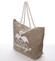 Originálna plážová khaki taška - Delami Flamingo