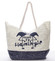 Originálna plážová modro-béžová taška - Delami Flamingo