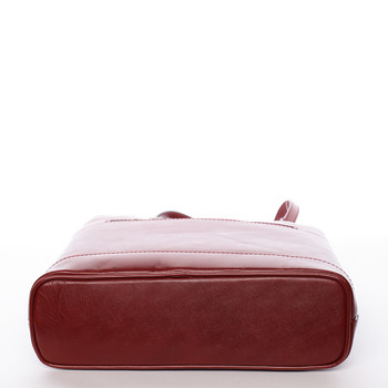 Červená kožená kabelka cez plece - ItalY Zosimovi