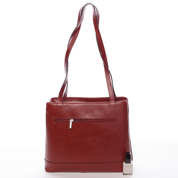 Červená kožená kabelka cez plece - ItalY Zosimovi