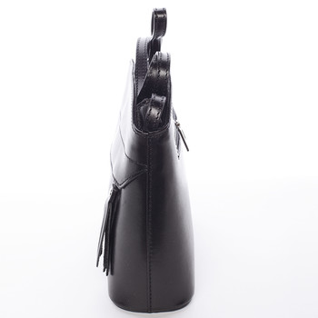Čierna kožená crossbody kabelka - ItalY Marla