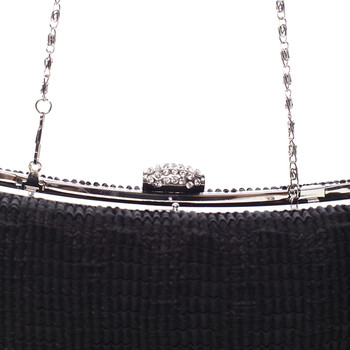 Dámska listová kabelka čierna krepovaná - Delami Aveline