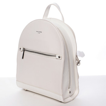 Jedinečný dámsky biely mestský batôžtek - David Jones Colette