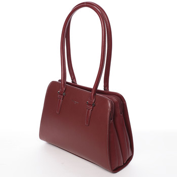 Elegantná dámska tmavo červená kabelka cez plece - David Jones Jade