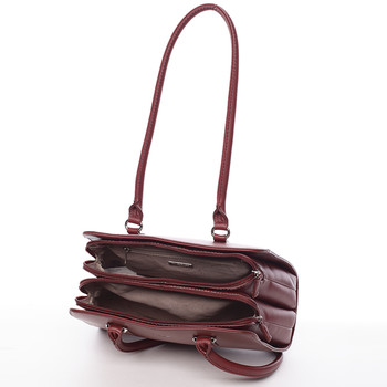 Elegantná dámska tmavo červená kabelka cez plece - David Jones Jade