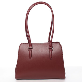 Elegantná dámska tmavo červená kabelka cez plece - David Jones Jade