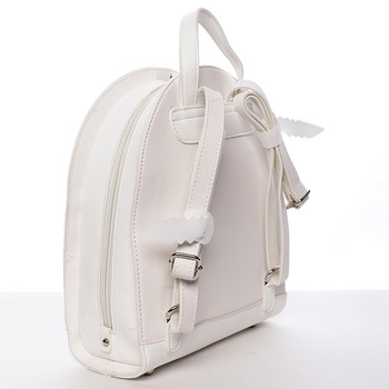 Jedinečný dámsky biely mestský batôžtek - David Jones Colette