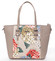Elegantná kabelka s kvetinovým vzorom camel - David Jones Rylee