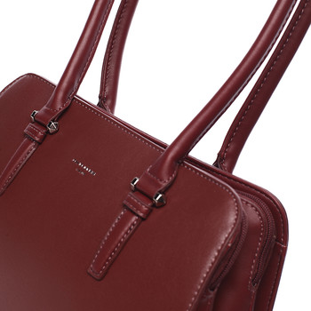 Elegantná dámska tmavo červená kabelka cez plece - David Jones Jade