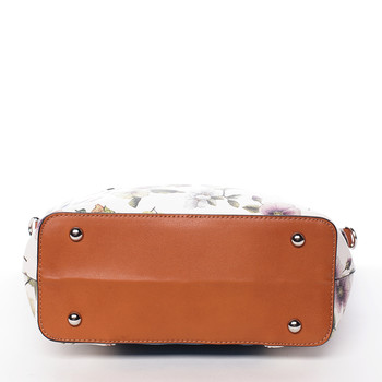 Dámska kabelka s kvetinovým vzorom biela - David Jones Ember