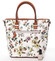 Dámska kabelka s kvetinovým vzorom biela - David Jones Ember