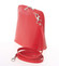 Dámska kožená crossbody kabelka svetločervená - ItalY Hannah