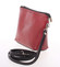 Dámska kožená crossbody kabelka červeno čierna - ItalY Garnet