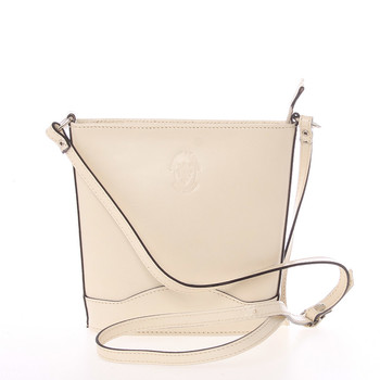 Béžová kožená crossbody kabelka - ItalY Bryana