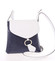 Dámska kožená crossbody kabelka modro-biela - ItalY Saffie