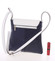 Dámska kožená crossbody kabelka modro-biela - ItalY Saffie