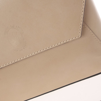 Dámska kožená crossbody kabelka svetlá taupe - ItalY Marleta