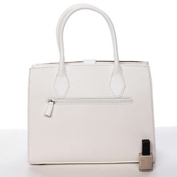 Luxusná a elegantná biela perforovaná kabelka - David Jones Narella