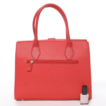 Luxusná a elegantná červená perforovaná kabelka - David Jones Narella
