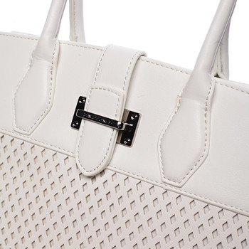 Luxusná a elegantná biela perforovaná kabelka - David Jones Narella