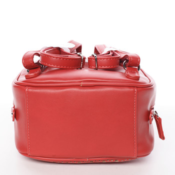 Unikátny malý perforovaný červený batôžtek - David Jones MiMi