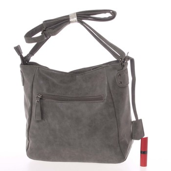 Dámska kvalitná šedá crossbody taška - Piace Molto Loreta