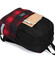 Moderné čierno červený školský a cestovný batoh - Travel plus 0129