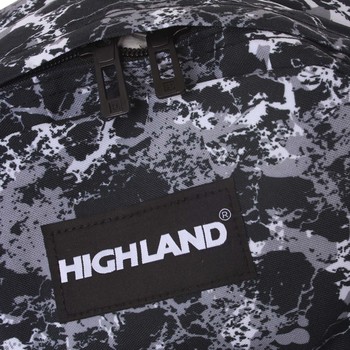 Originálne ľahký školský a cestovný batoh čierno šedý - Highland 8275