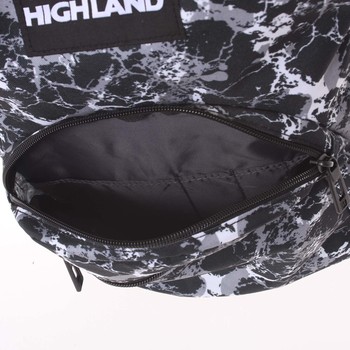 Originálne ľahký školský a cestovný batoh čierno šedý - Highland 8275